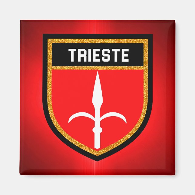 Trieste Flagga Magnet (Framsidan)