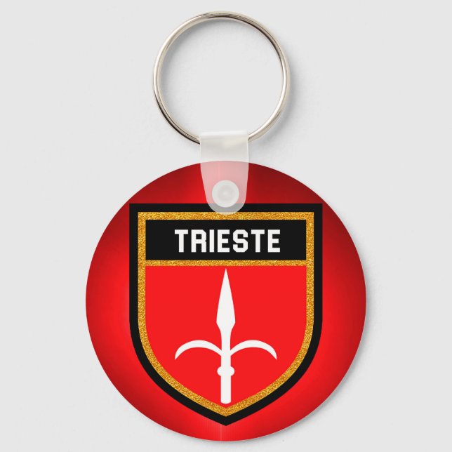 Trieste Flagga Nyckelring (Framsida)