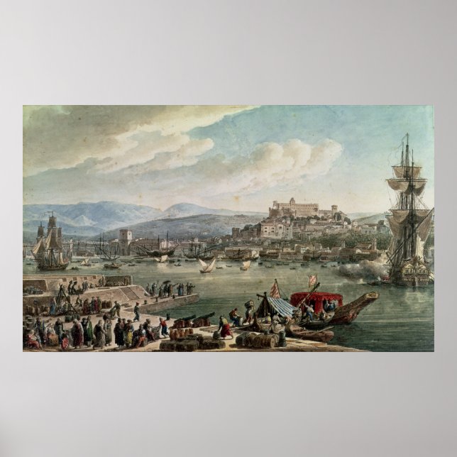 Trieste Harbour, 1802 Poster (Framsidan)