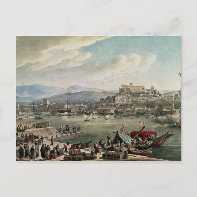 Trieste Harbour, 1802 Vykort (Framsida)