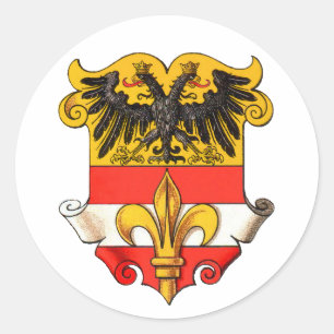 Trieste Jackande av Arm 1467-1919 Runt Klistermärke