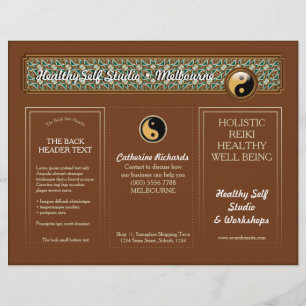 Trifold Brochure från Warm Earth Yki Yin Yang Guld