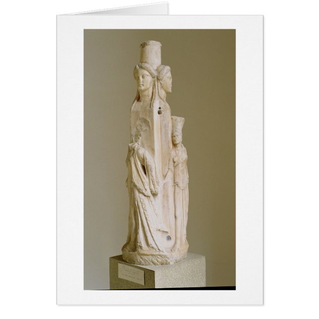 Triform Herm av Hecate, marmorskulptur, loftpe Hälsningskort (Framsidan)