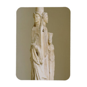 Triform Herm av Hecate, marmorskulptur, loftpe Magnet