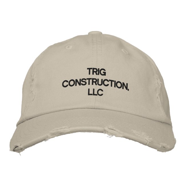 Trig Construction, LLC Hat Broderad Keps (Framsida)