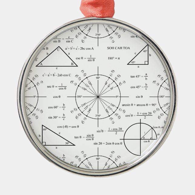 Trig & Triangles Julgransprydnad Metall (Framsidan)