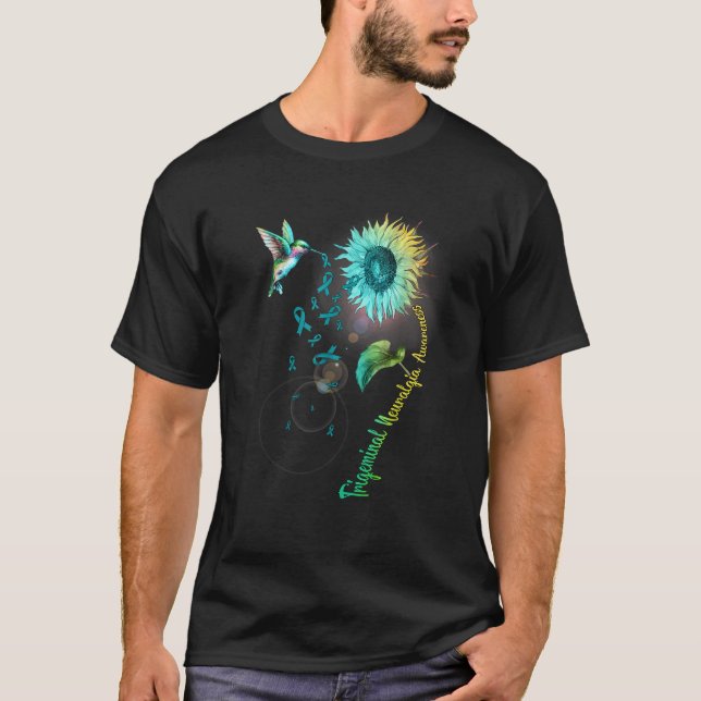 Trigeminal Neuralgia Solros Hummingbird T Shirt (Framsida)