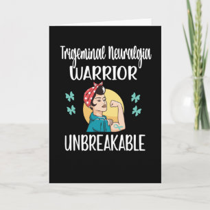 Trigeminal Neuralgia Warrior Teal Ribbon Awareness Kort