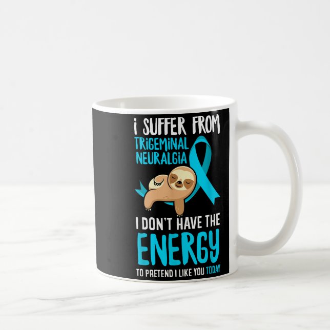 Trigeminusneuralgi Medvetenhet Kläder &amp; Trige Kaffemugg (Höger)