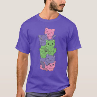 Trigender Flagga Cat Pride Lgbtq Cute Cat boy T Shirt