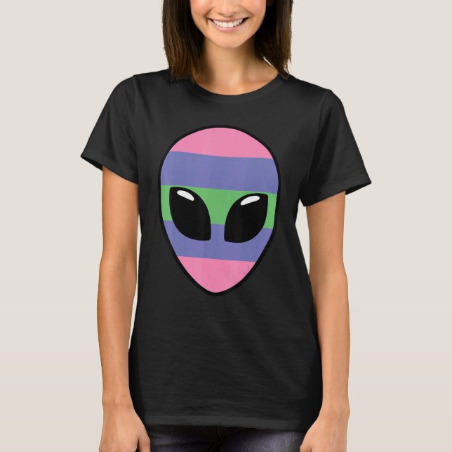 Trigender Pride Flagga Alien Trigender Flagga T Shirt (Framsida)