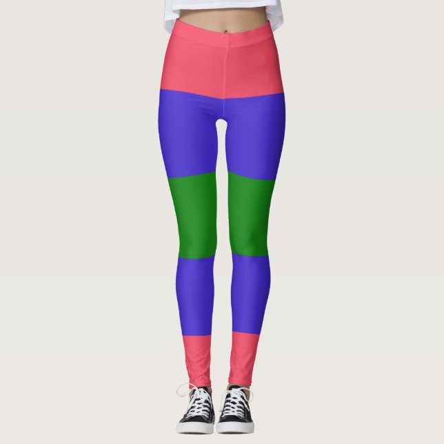 Trigender stolthet leggings (Framsida)