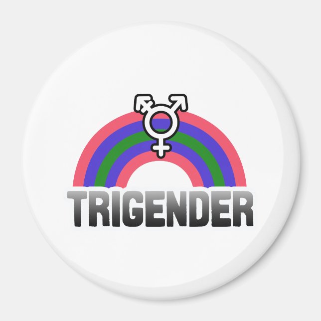Trigender stolthet magnet (Framsidan)