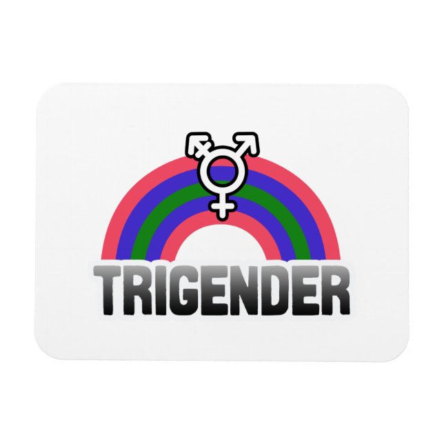 Trigender stolthet magnet (Horisontell)