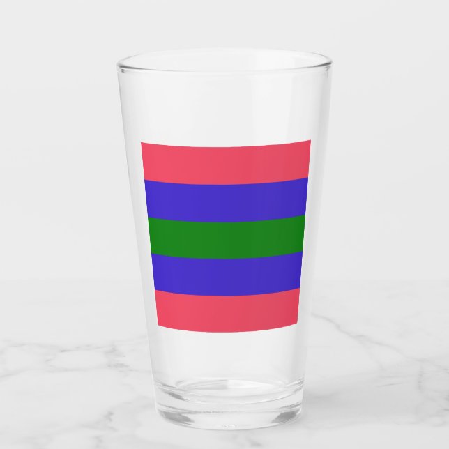 Trigender stolthetsflagga glaskopp (Framsida)