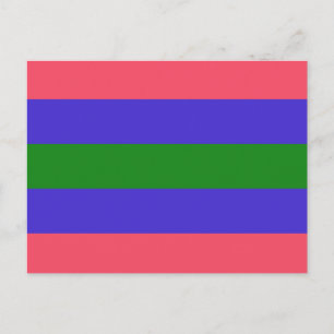Trigender stolthetsflagga vykort