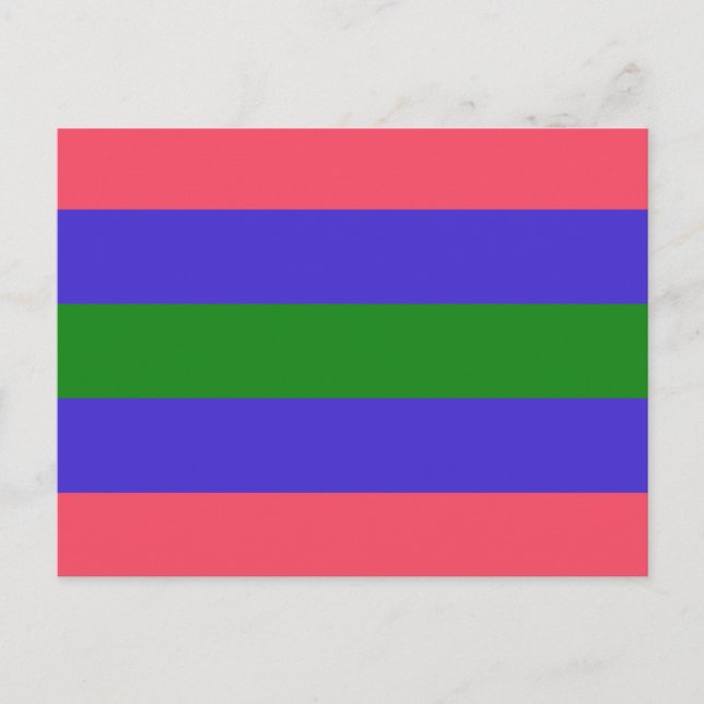 Trigender stolthetsflagga vykort (Framsida)