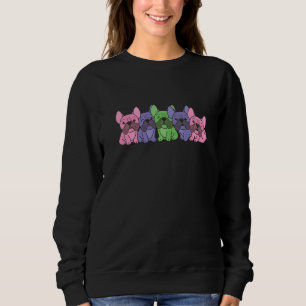 Trigenderflagga Pride Hbtq Hundar Fransk Bulldog T Shirt