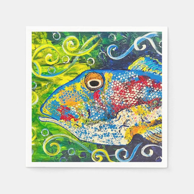 Trigger Fish Cocktail Napkins Pappersservett (Framsidan)