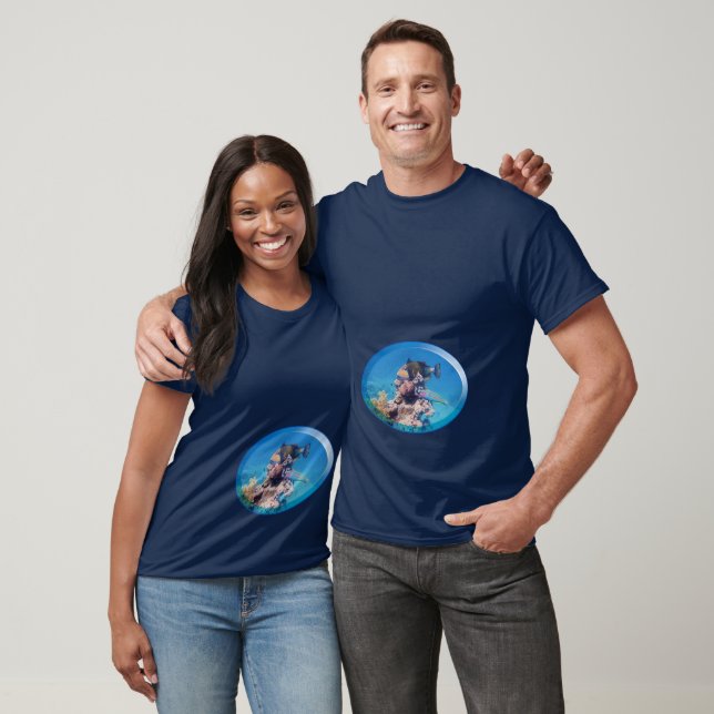 Triggerfisk vid korallrev - Fototdesign |  T Shirt (Unisex)