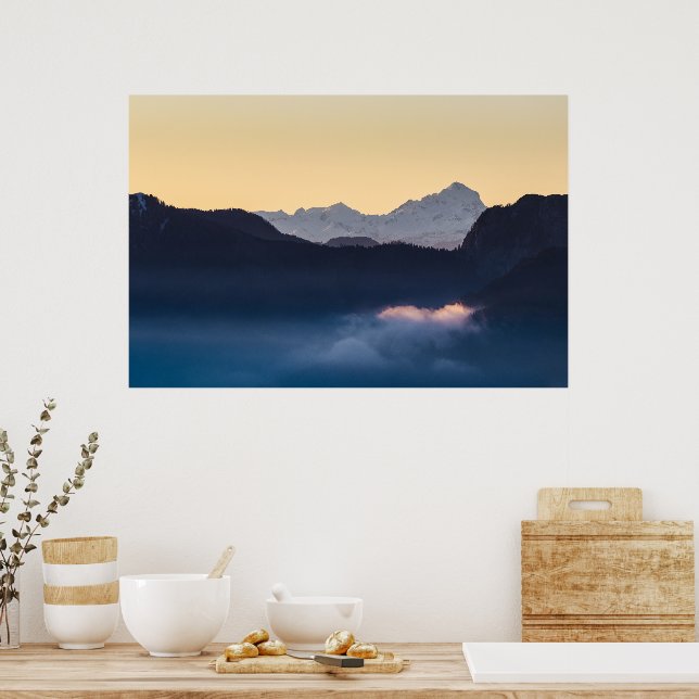 Triglav-berget vid solnedgång poster (Kök)