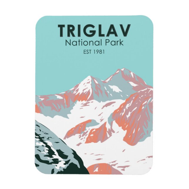 Triglav National Park Mount Triglav Slovenien Magnet (Vertikal)