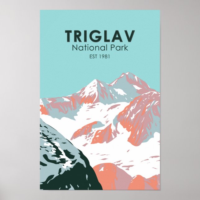 Triglav National Park Mount Triglav Slovenien Poster (Framsidan)