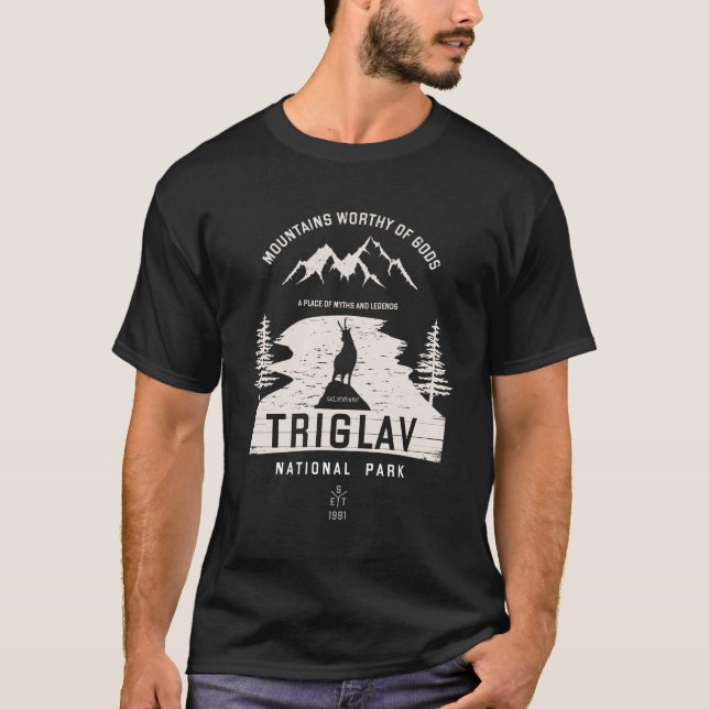 Triglav National Park White Design T Shirt (Framsida)