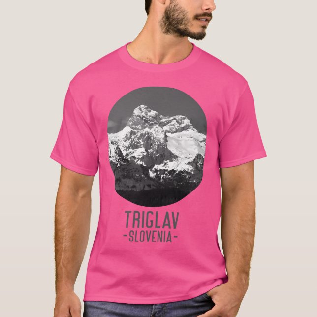 Triglav Slovenska bergsfoto T Shirt (Framsida)