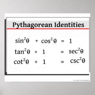 Trigonometri Poster: Pythagoreanska identiteter Poster