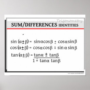 Trigonometri: Summa/differenser Identiteter Poster