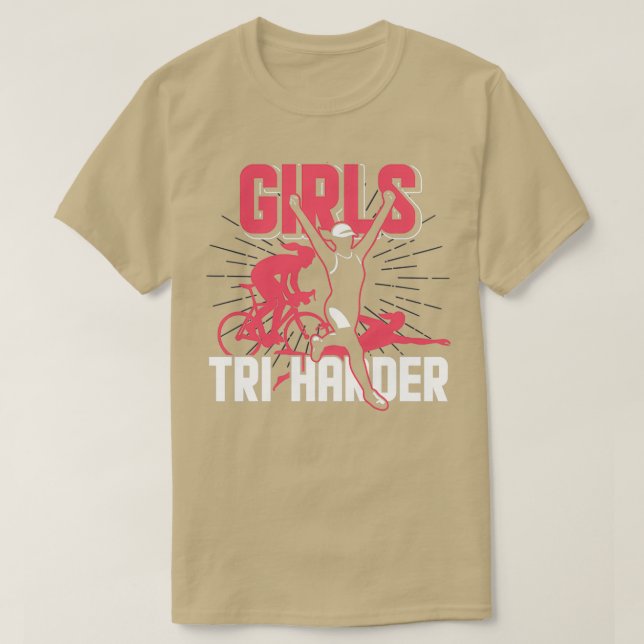 TriHarder Triathlon Girls T Shirt (Design framsida)