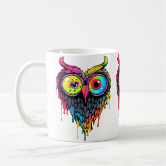 Triippy Party Edm Owl Music Lover Kaffemugg