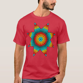 Trikaderna av Turquise Fire Färg Native American S T Shirt