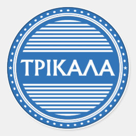 Trikala City Pride Emblem – Greek Identity Runt Klistermärke