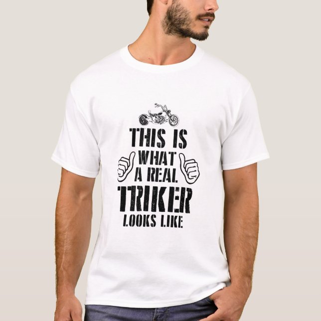 Trike Driver Ord | Trike Triker-strejker-gåvor T Shirt (Framsida)