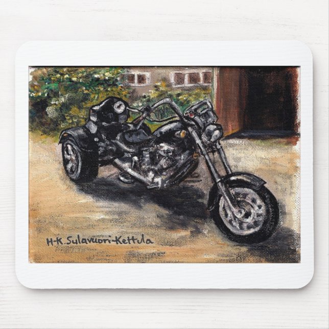 Trike motorcykel musmatta (Framsidan)