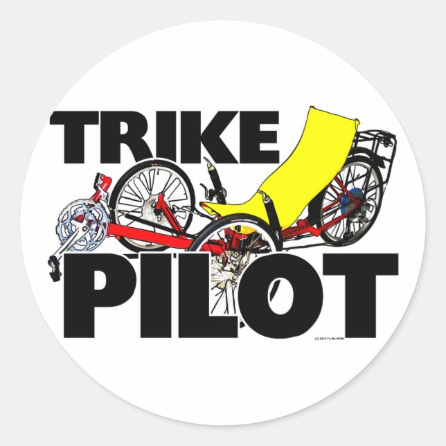 Trike Pilot Runt Klistermärke (Framsida)