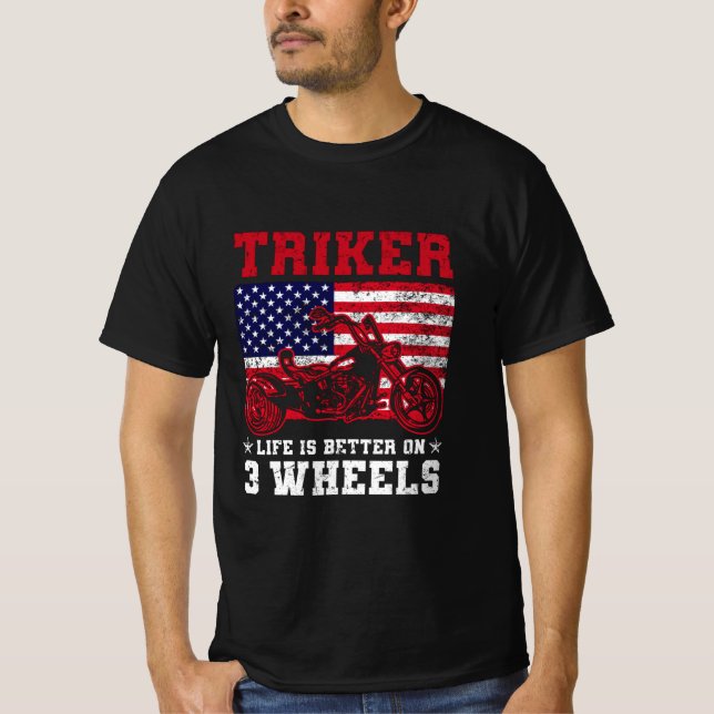 Trike Rider Gifts | Trike Triker Tastrokes Biker T Shirt (Framsida)