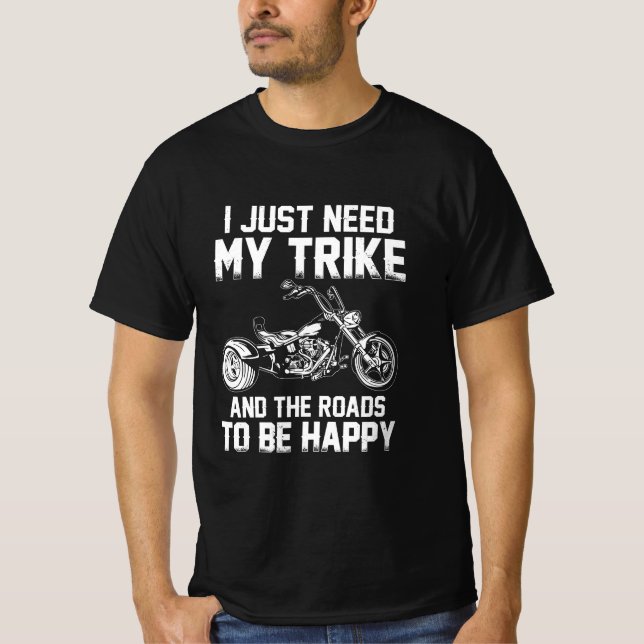 trike rider trike trikes triker motorcycle gifts t shirt (Framsida)