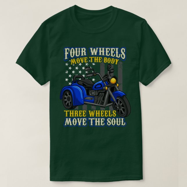Trike Three Hjul Motorcycle Biker T Shirt (Design framsida)