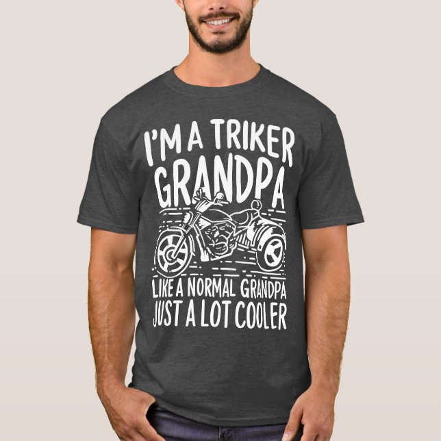 Triker Grandpa Far Dag-vänner T Shirt (Framsida)