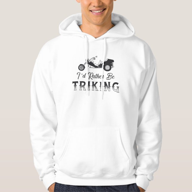 Triker, jag skulle hellre prova motordrift Retro Hoodie (Framsida)