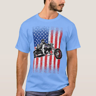 Triker Motorcycle Patriotic American Flagga Trike T Shirt