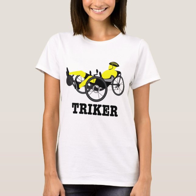 Triker Recumbent Bike Trike T Shirt (Framsida)