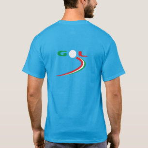 Trikfärgad italienska Gol Väg T Shirt