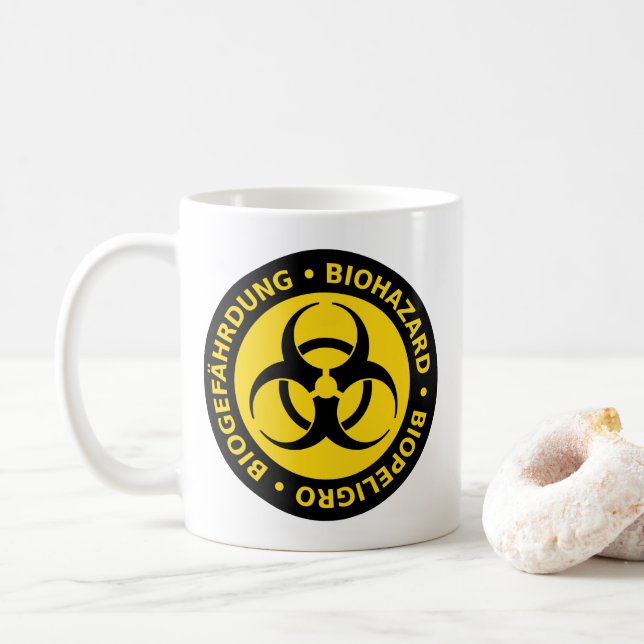 Trilingual Biohazard Warning Mugg (Med munk)