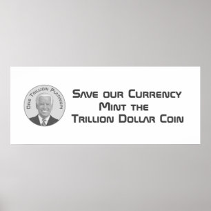 Triljon Dollar Platinum Coin Poster