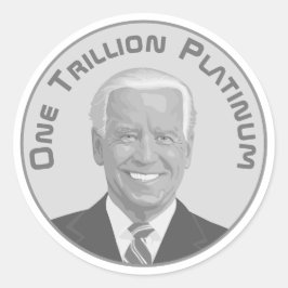 Triljon Dollar Platinum Coin Runt Klistermärke
