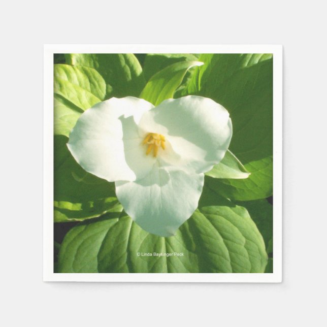 Trillium Flower Pappersservett (Framsidan)